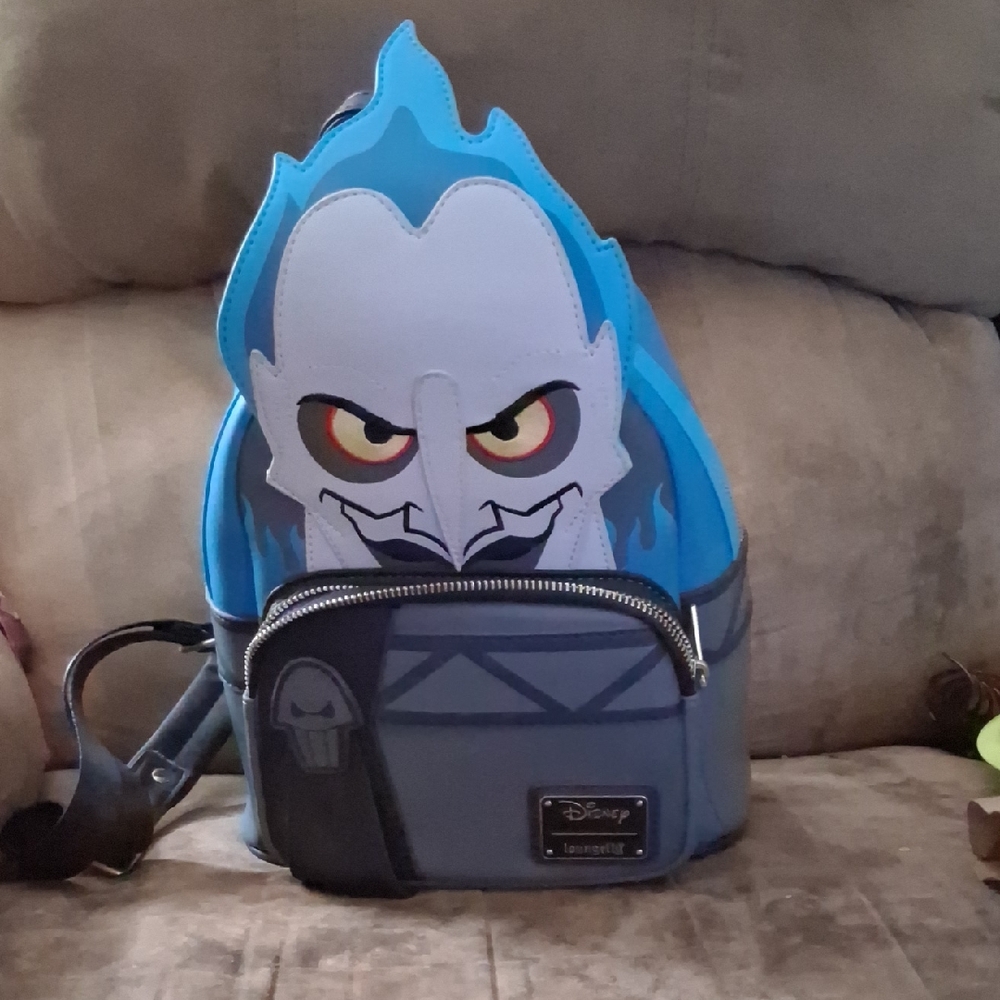 Loungefly Disney Hades Blue and Gray Backpack